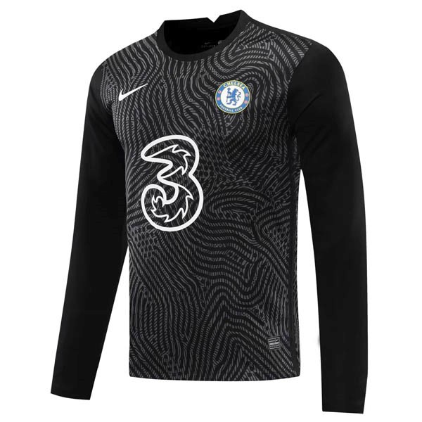 Trikot Chelsea Langarm Torwart 2020-21 Schwarz Fussballtrikots Günstig